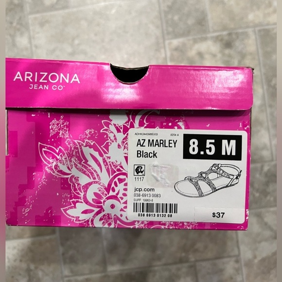 NEW NIB AZ Arizona black sandals dressy Marley 8.5 8 1/2‎ - Picture 3 of 4